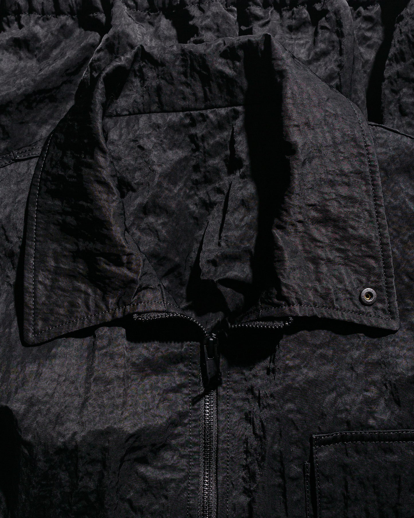 lost & found ssstein ssstein Bio Washed Nylon Oversized Fight Jacket Black