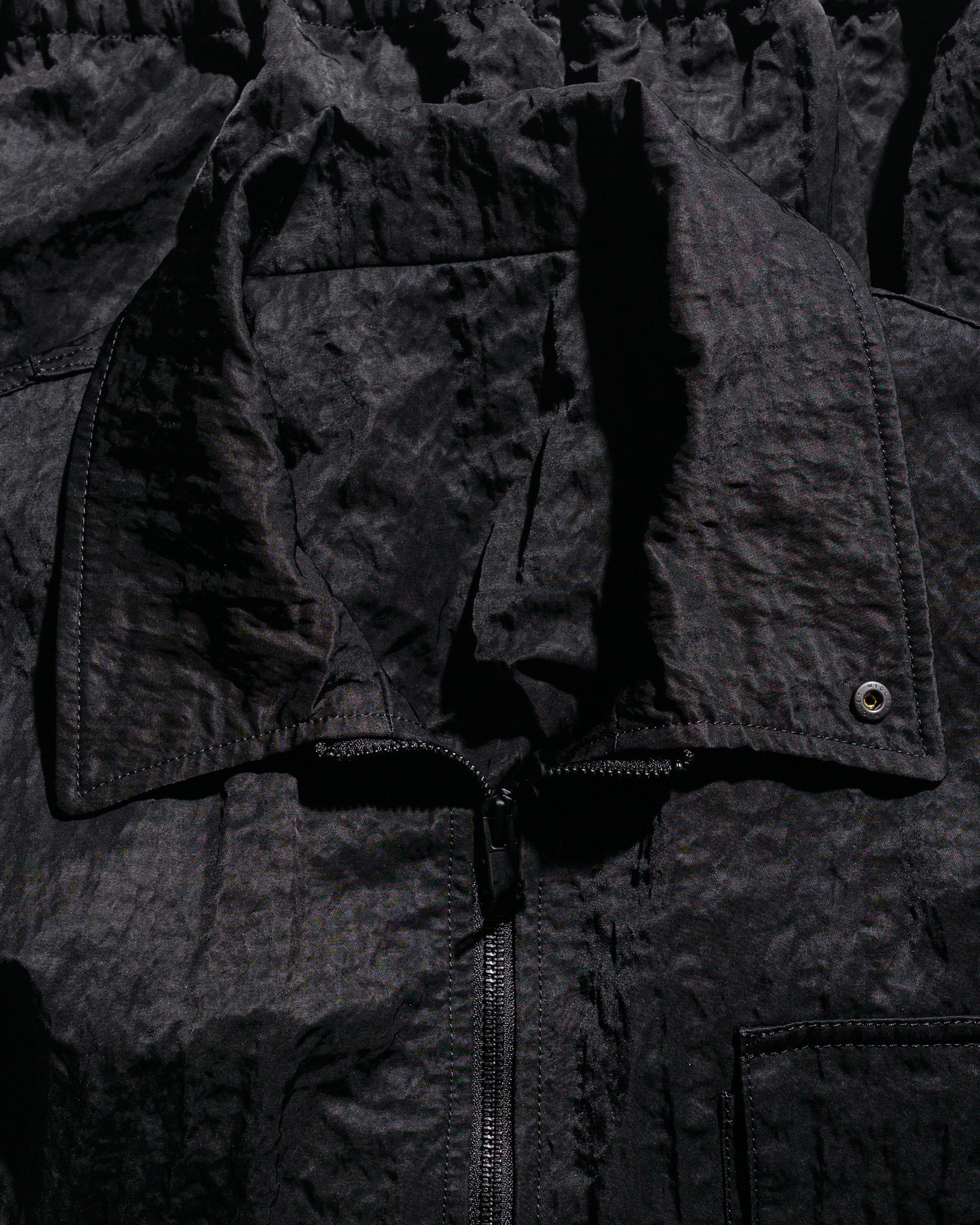 lost & found ssstein ssstein Bio Washed Nylon Oversized Fight Jacket Black