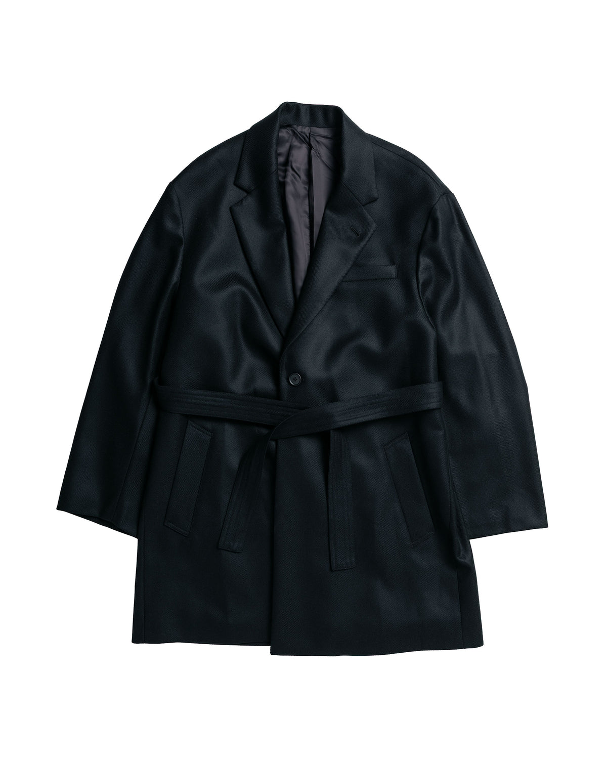 ssstein Compressed Flannel Half Coat Black