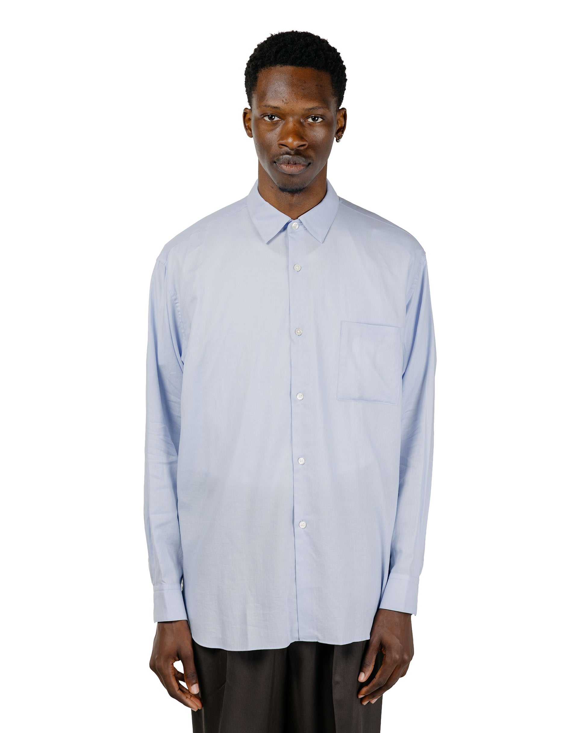ssstein Cotton Silk Oversized LS Shirt Sax