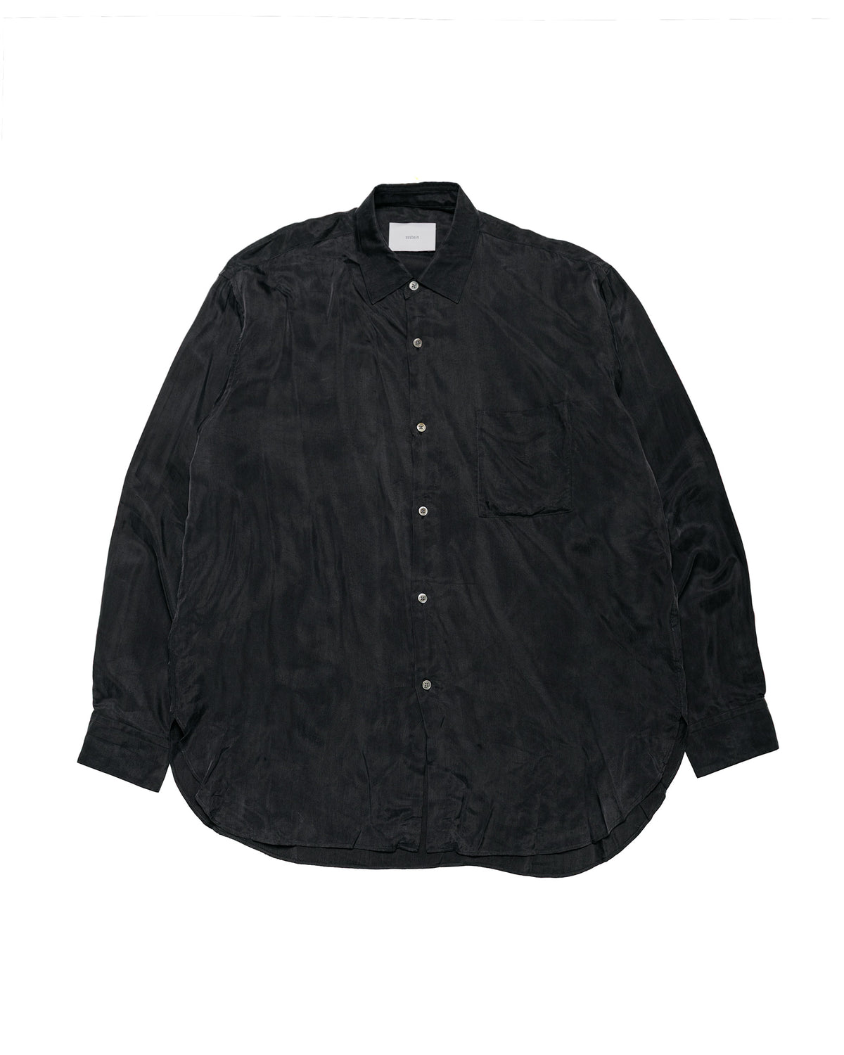 ssstein Cupro Fibril Oversized LS Shirt Charcoal