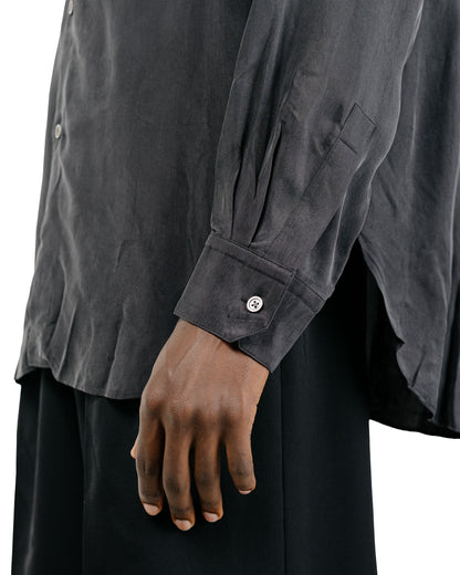 lost & found ssstein ssstein Cupro Fibril Oversized LS Shirt Charcoal