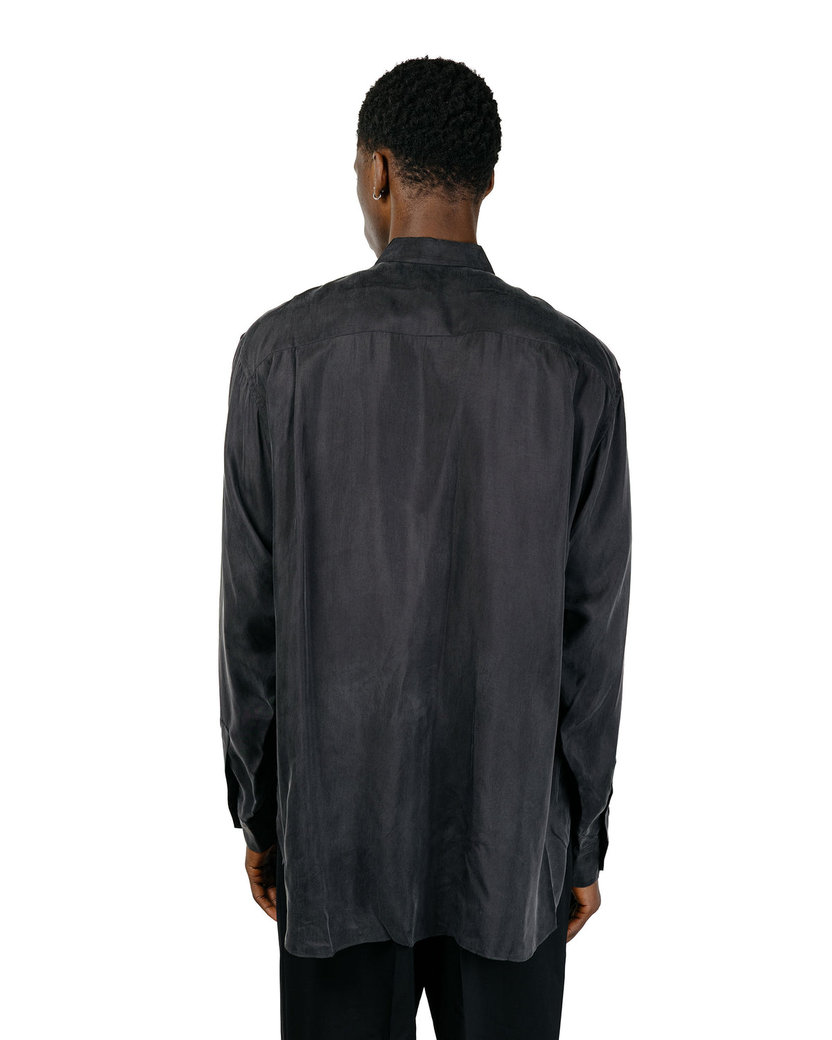 lost & found ssstein ssstein Cupro Fibril Oversized LS Shirt Charcoal
