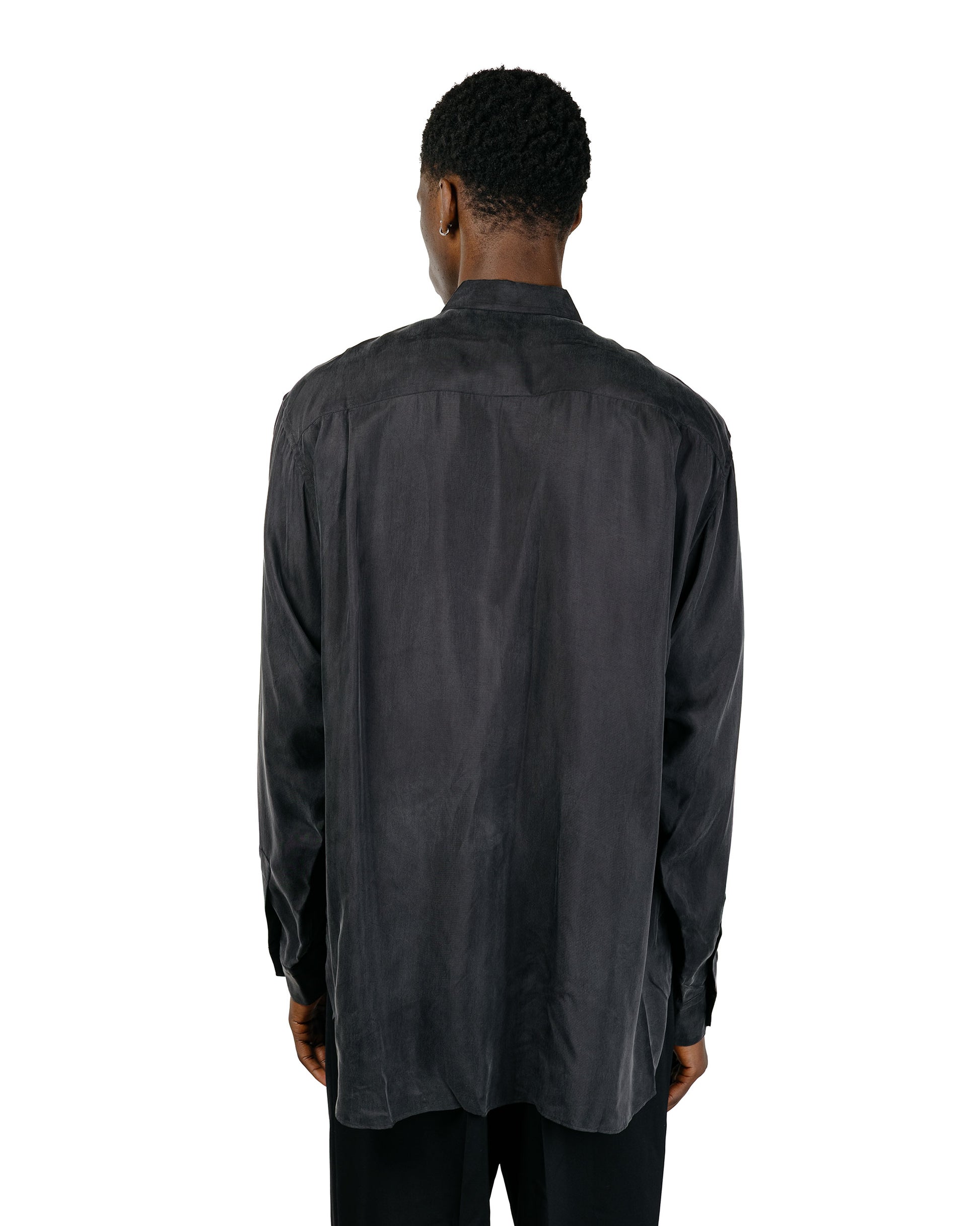 lost & found ssstein ssstein Cupro Fibril Oversized LS Shirt Charcoal