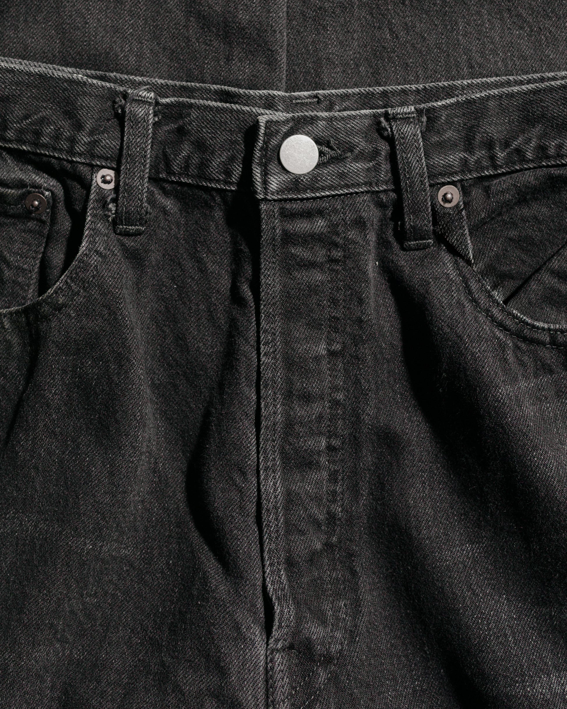 lost & found ssstein ssstein Deformation Wide Denim Jeans Black