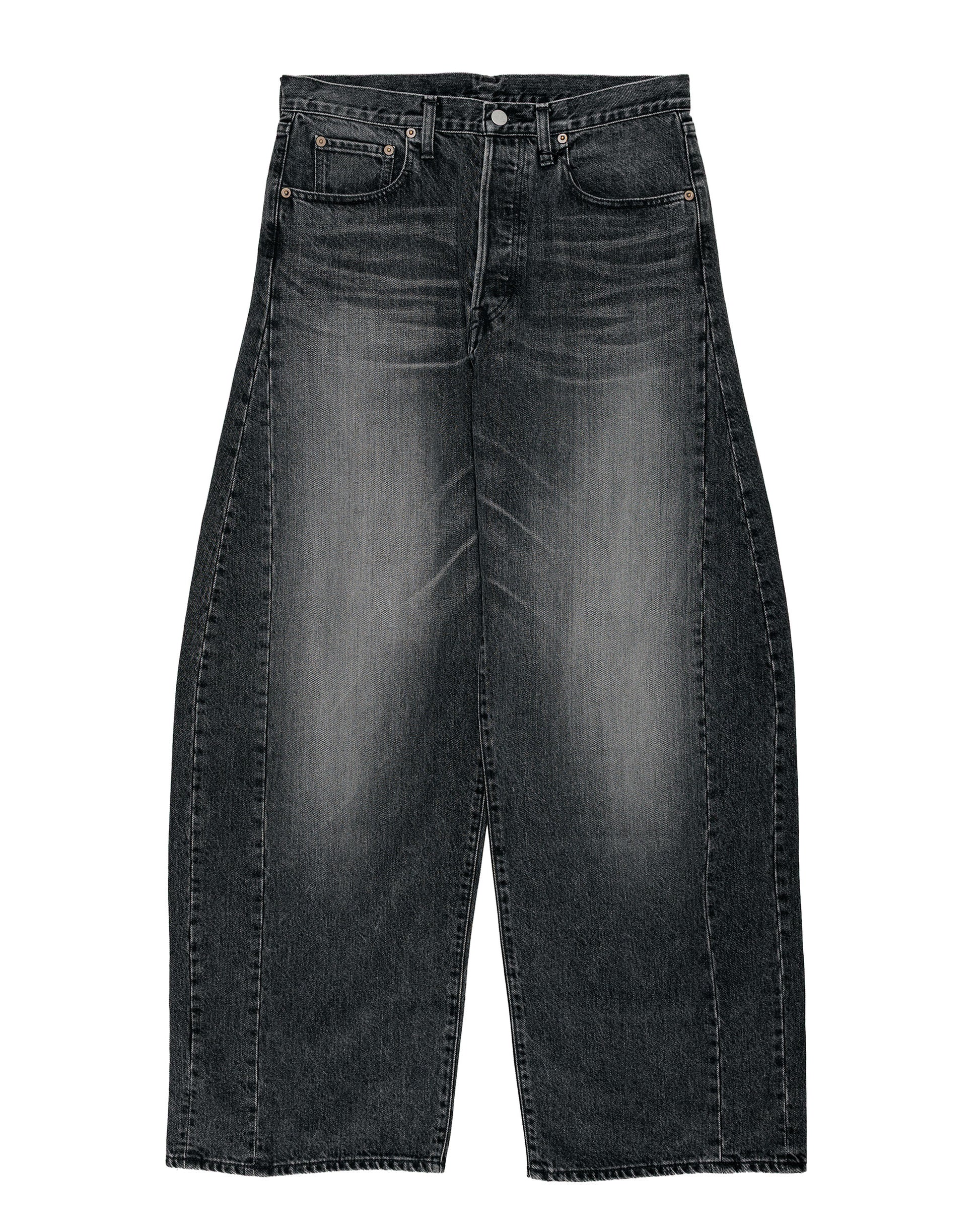 ssstein Deformation Wide Denim Pants Black