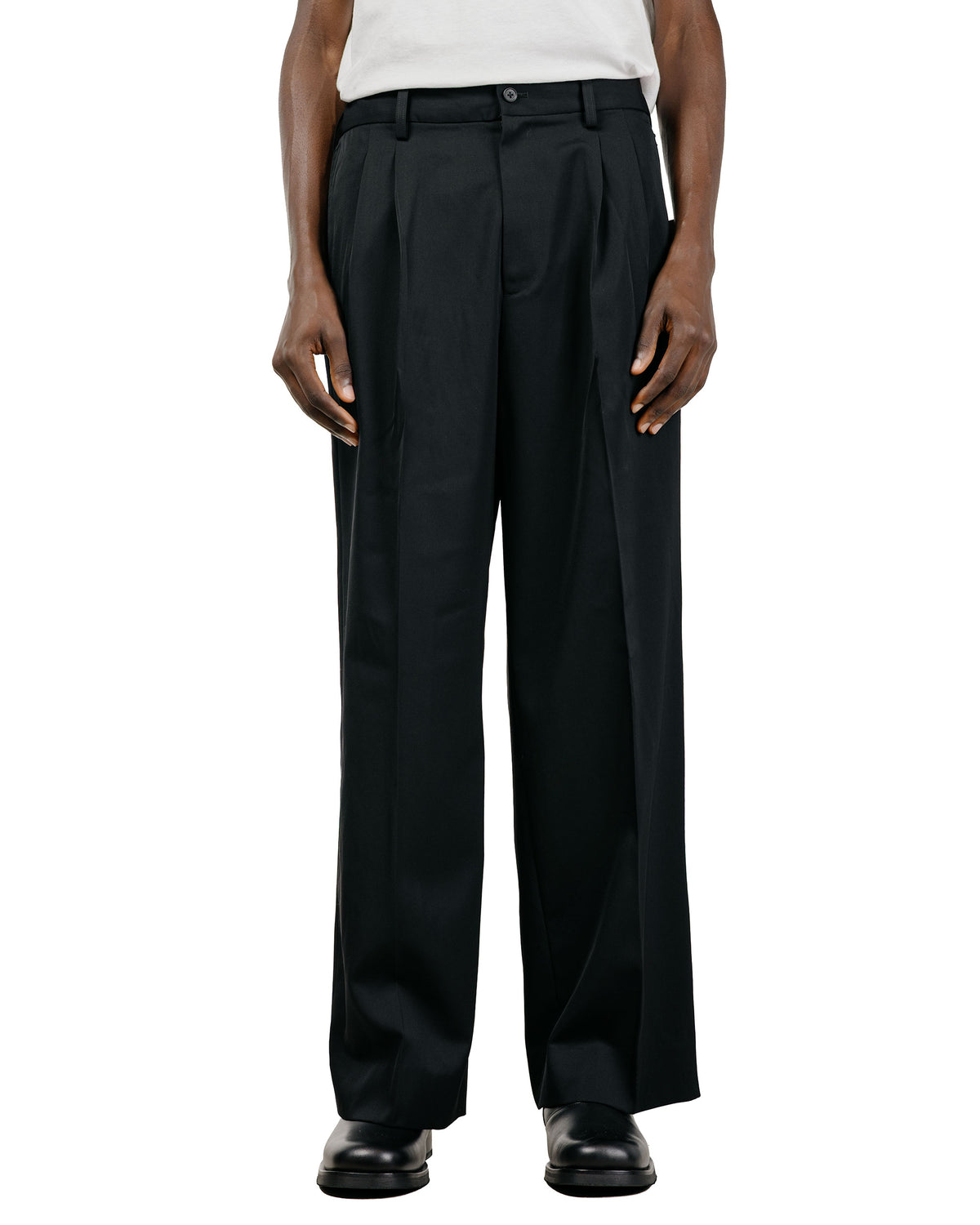 ssstein Easy Long Wide Trousers Black