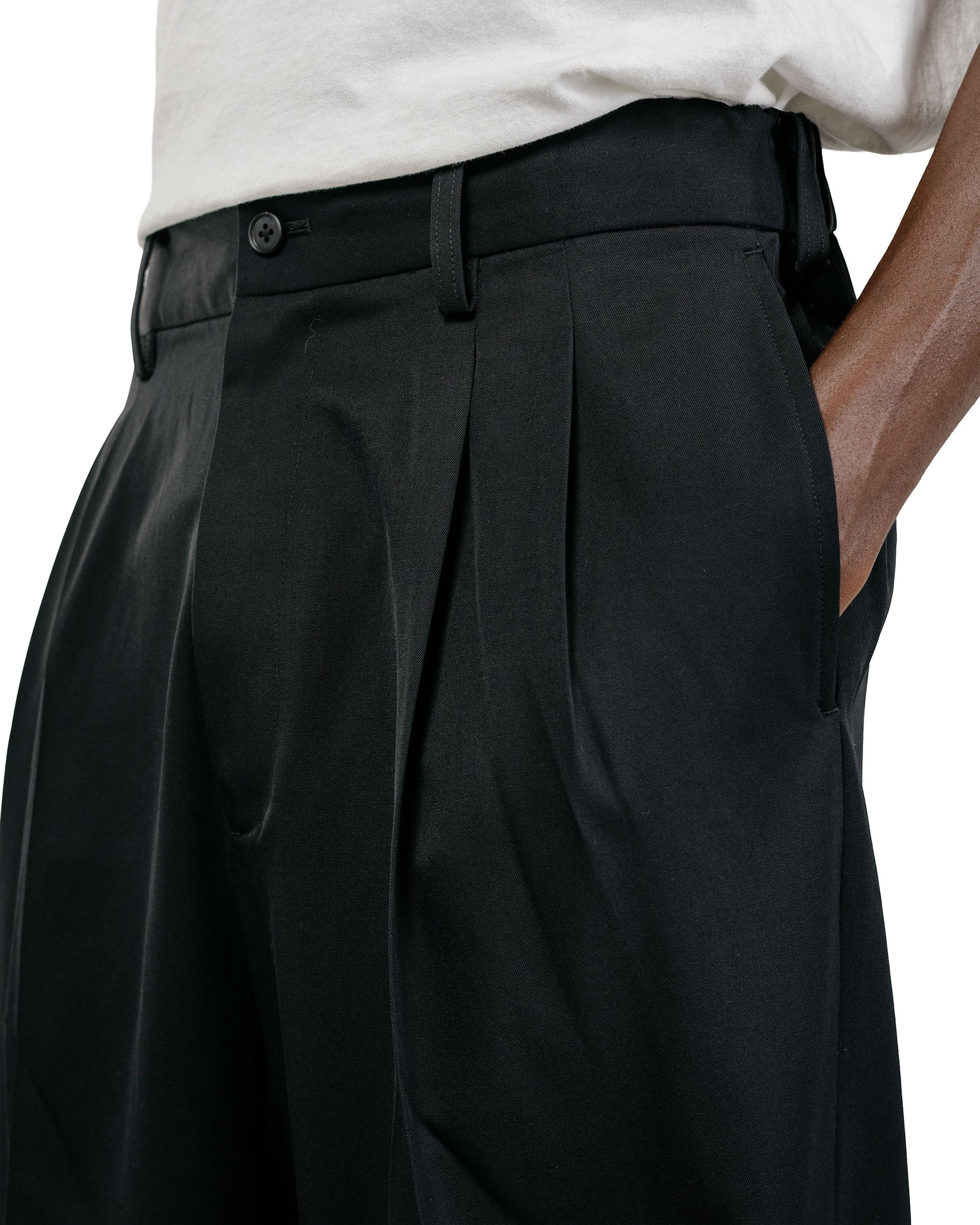 ssstein Easy Long Wide Trousers Black