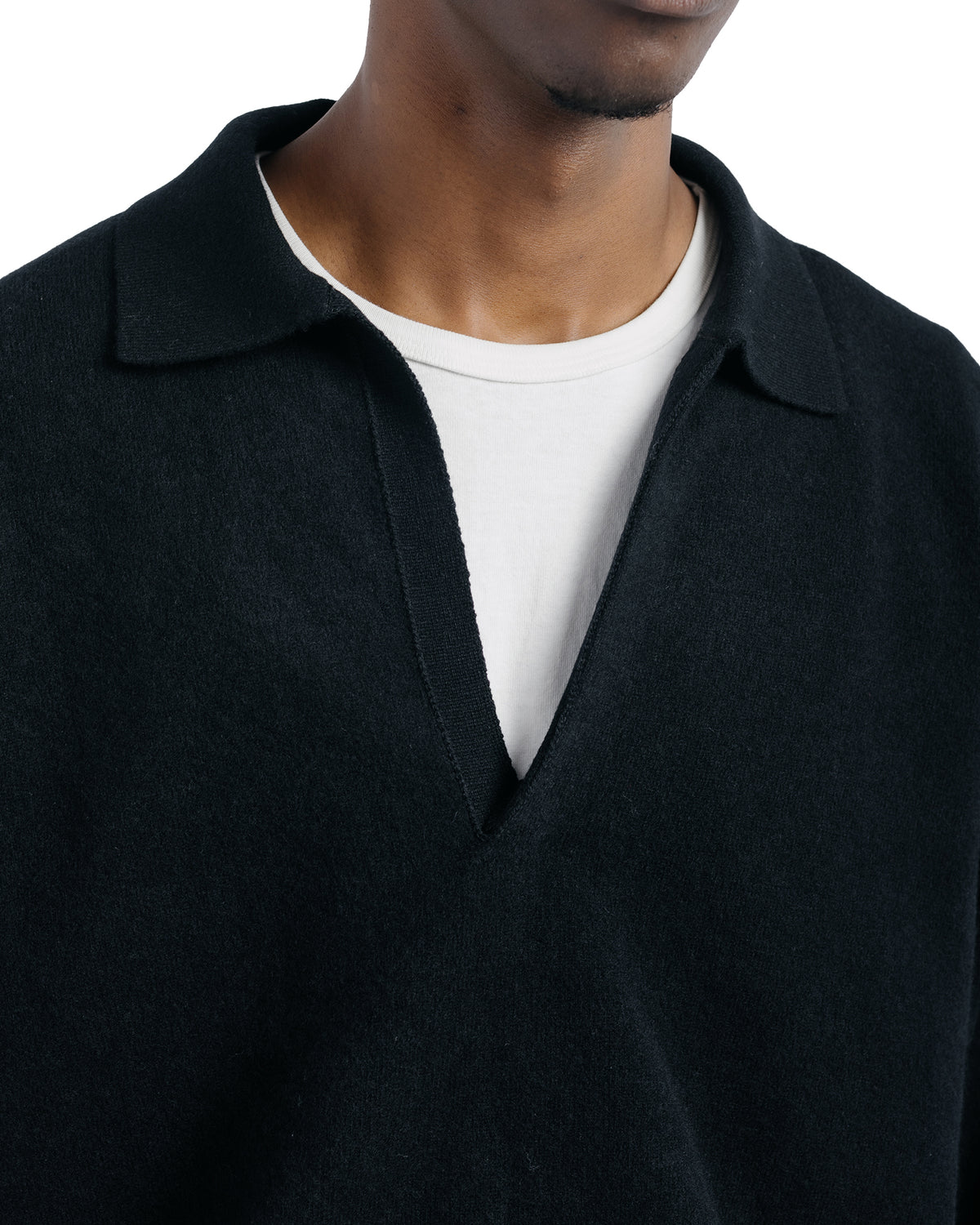 ssstein Extra Fine Wool Knit Skipper Black