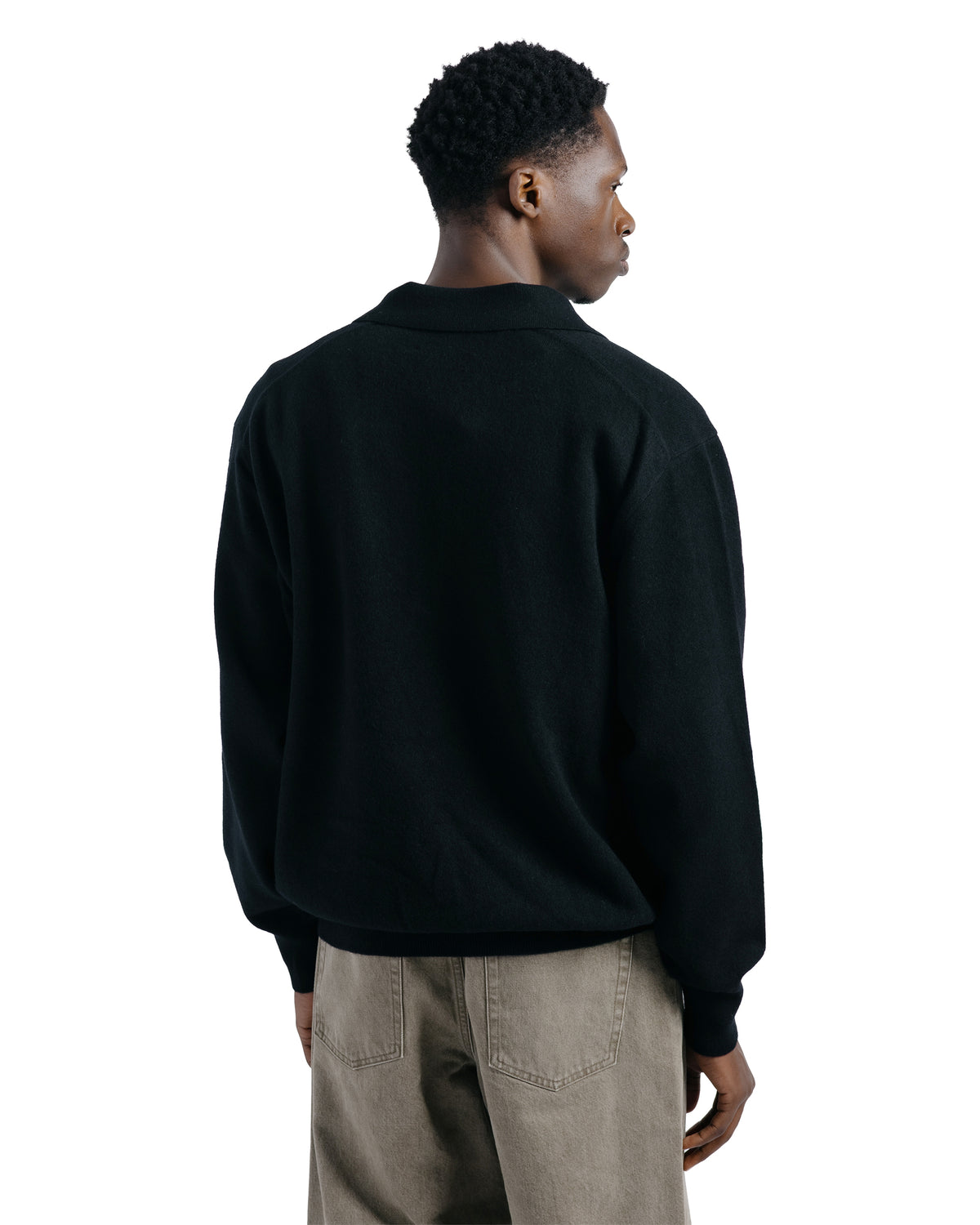ssstein Extra Fine Wool Knit Skipper Black