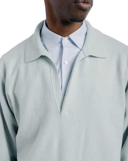 ssstein Extra Fine Wool Knit Skipper Sax