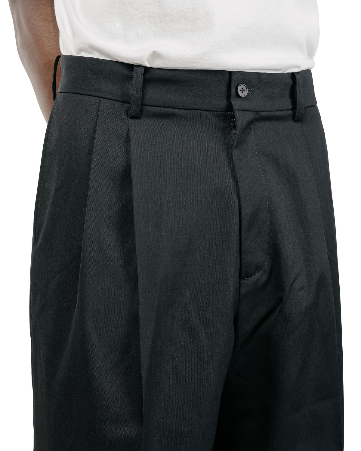 ssstein Long Wide Trousers Black