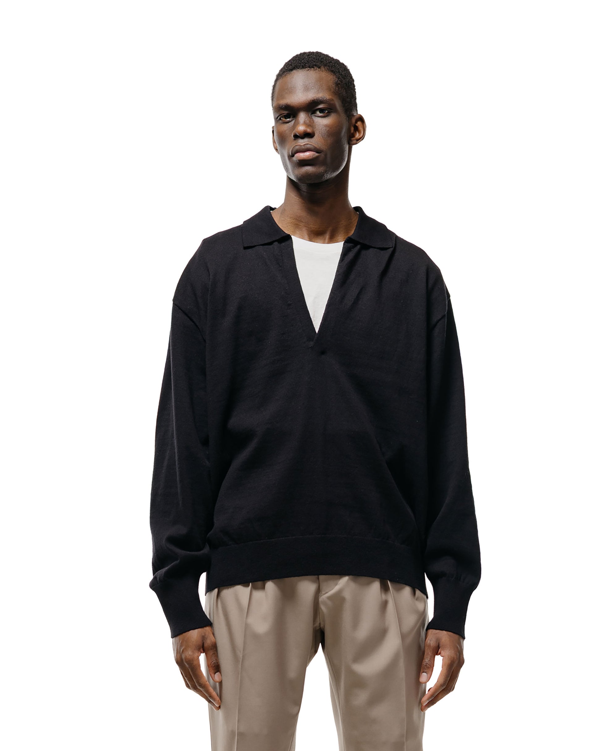 lost & found ssstein ssstein Organic Cotton Knit Skipper LS Black