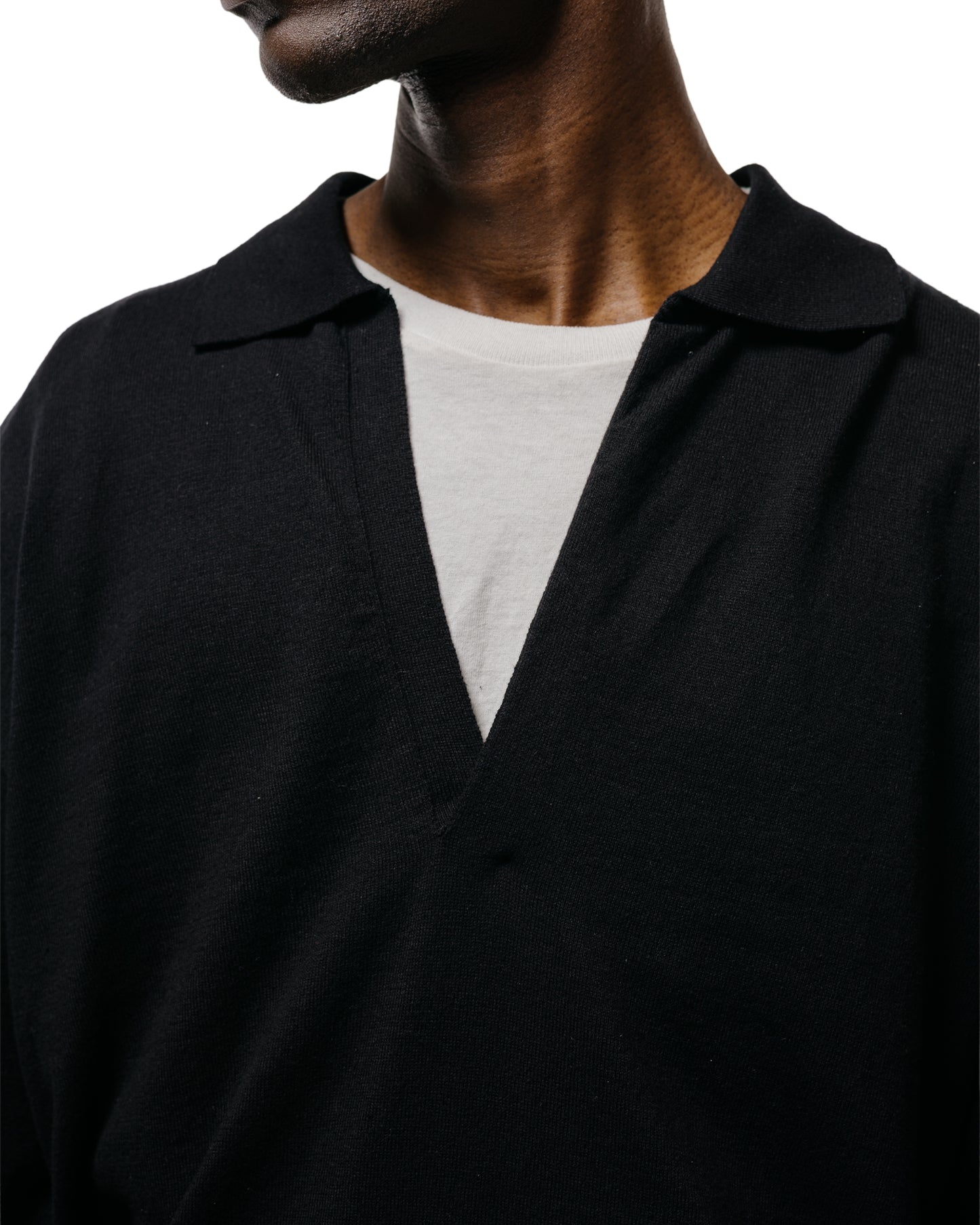 lost & found ssstein ssstein Organic Cotton Knit Skipper LS Black