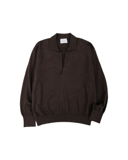 lost & found ssstein ssstein Organic Cotton Knit Skipper LS Dark Brown