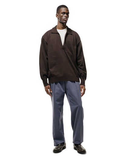 lost & found ssstein ssstein Organic Cotton Knit Skipper LS Dark Brown
