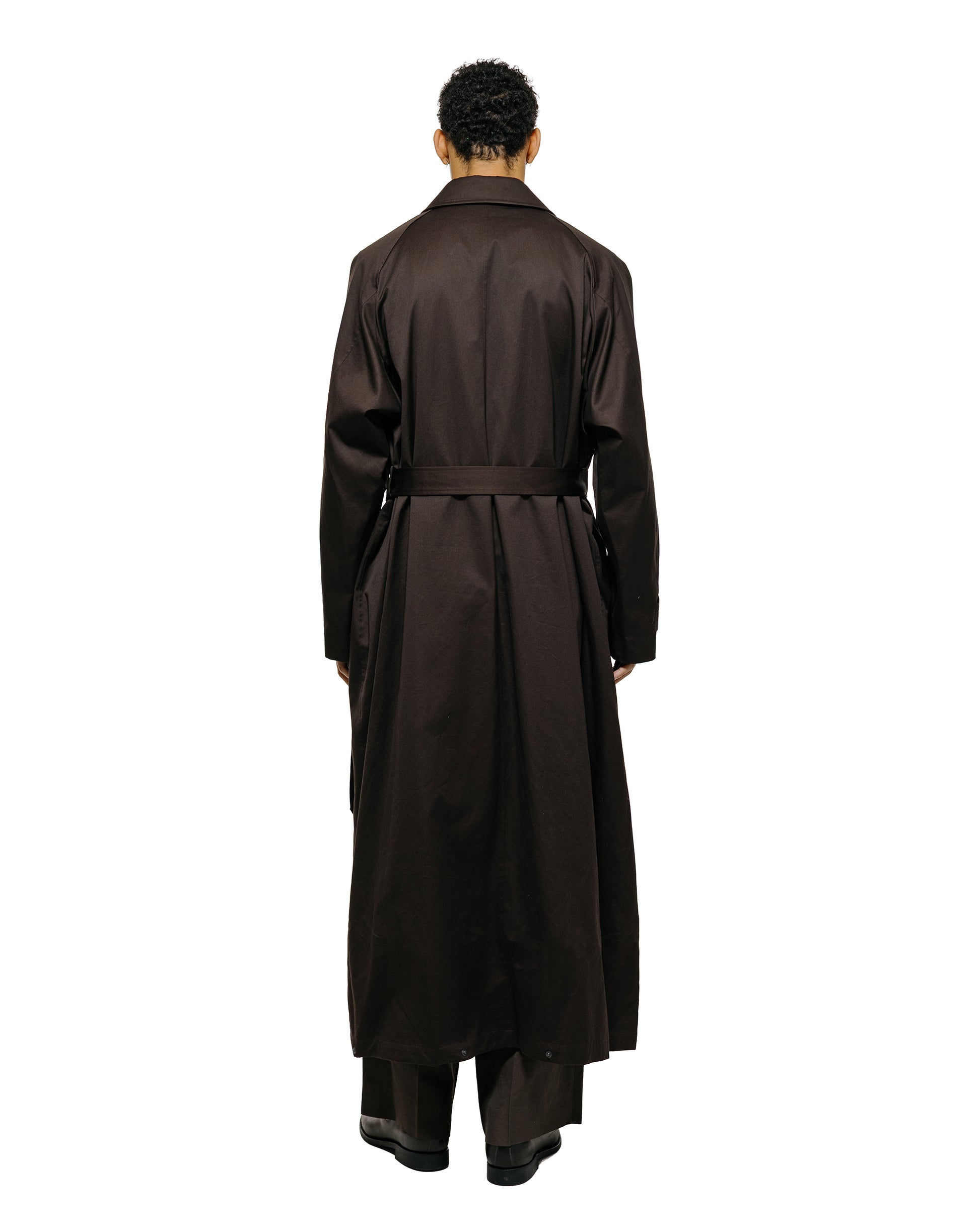 lost & found ssstein ssstein Oversized Layered Combination Coat Dark Brown