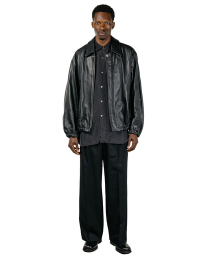 lost & found ssstein ssstein Sheep Leather Zip Short Jacket Black