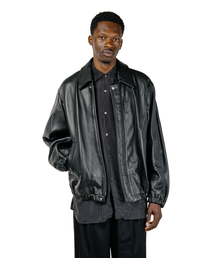 lost & found ssstein ssstein Sheep Leather Zip Short Jacket Black