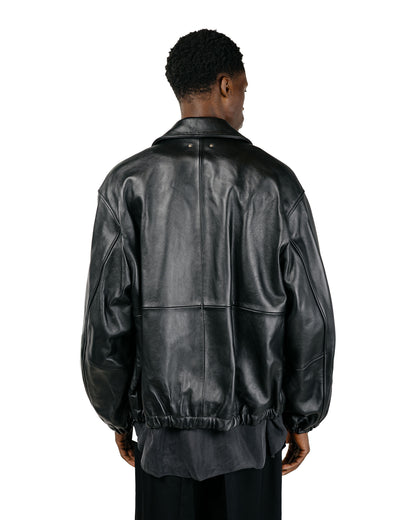 lost & found ssstein ssstein Sheep Leather Zip Short Jacket Black