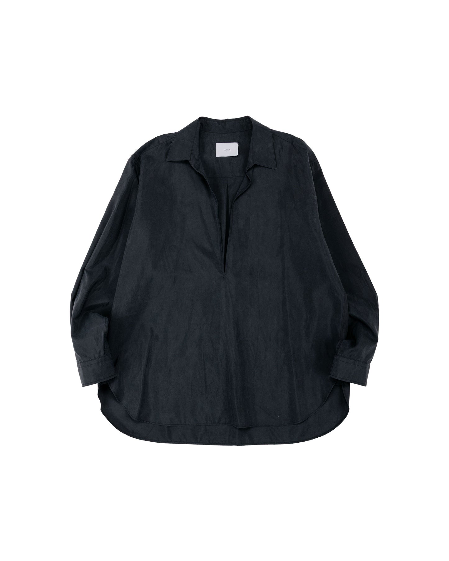 lost & found ssstein ssstein Silk Nylon Skipper Shirt Black