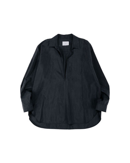 lost & found ssstein ssstein Silk Nylon Skipper Shirt Black