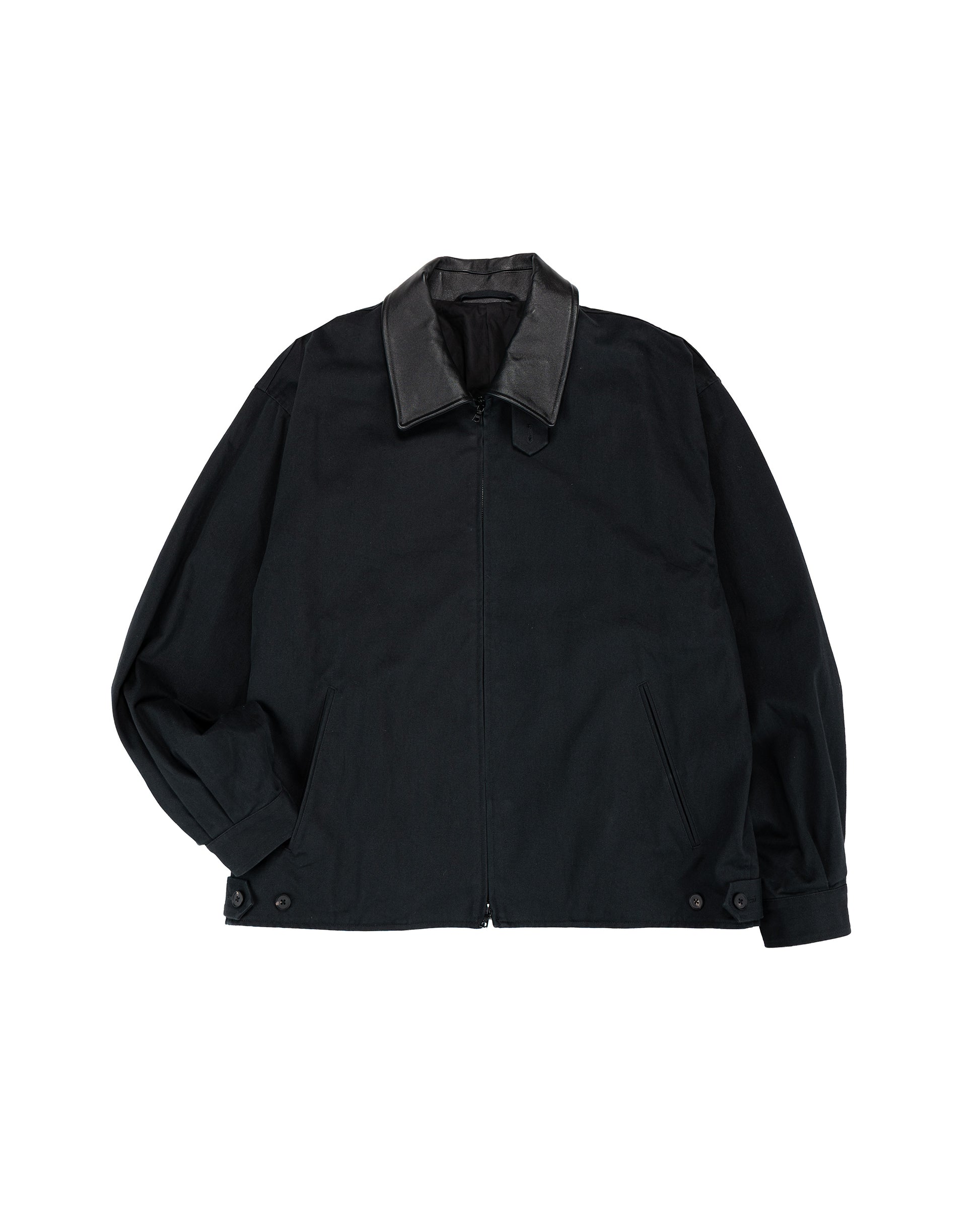 lost & found ssstein ssstein Sulfur Dyed Brushed Chino Zip Jacket Black