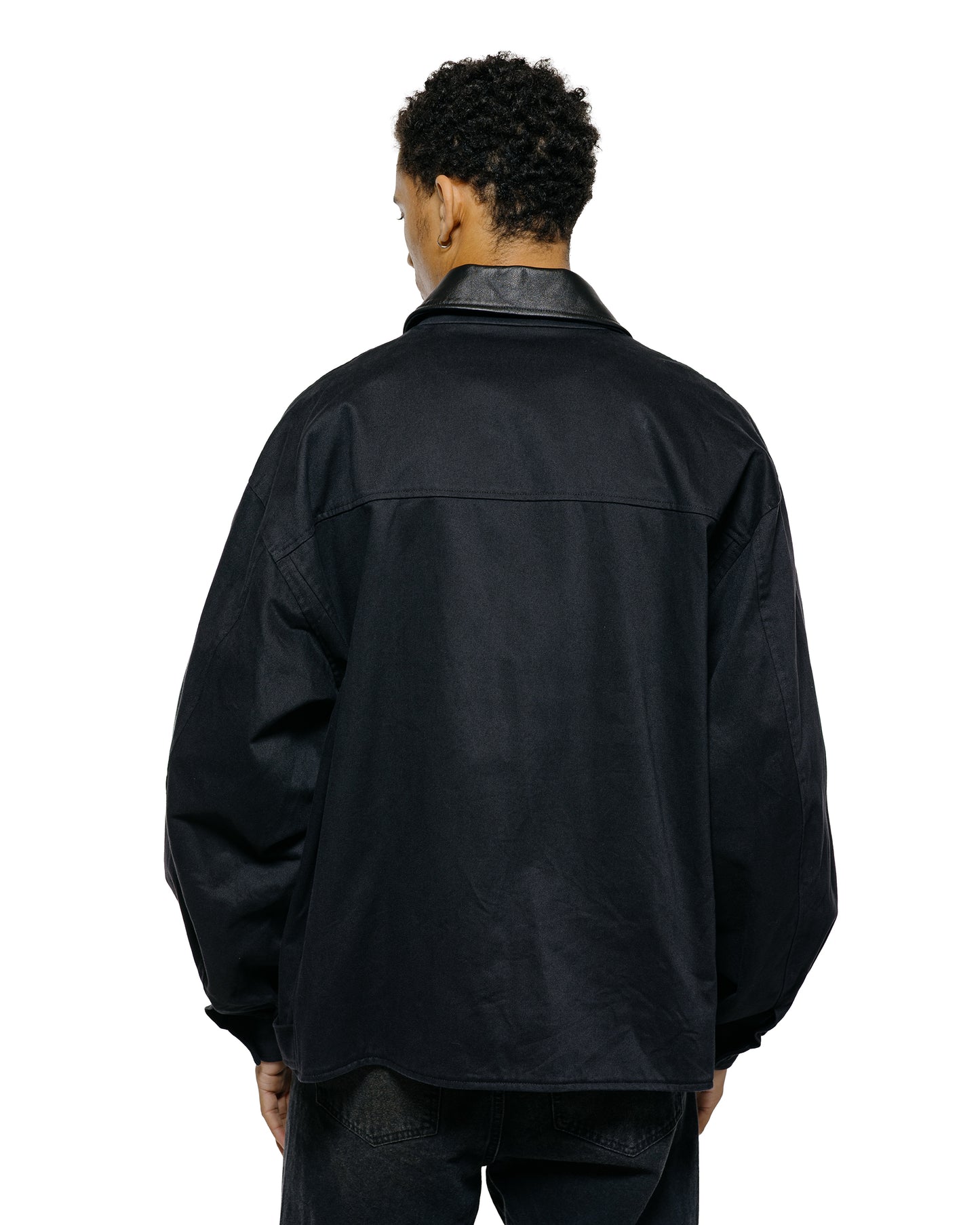 lost & found ssstein ssstein Sulfur Dyed Brushed Chino Zip Jacket Black