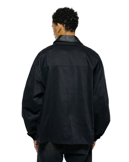 lost & found ssstein ssstein Sulfur Dyed Brushed Chino Zip Jacket Black