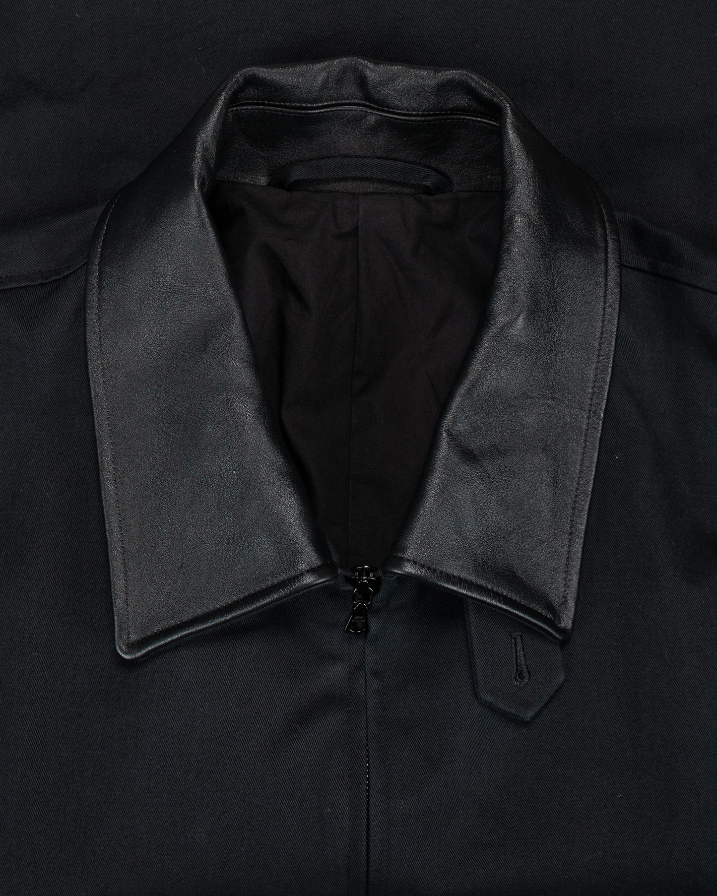 lost & found ssstein ssstein Sulfur Dyed Brushed Chino Zip Jacket Black