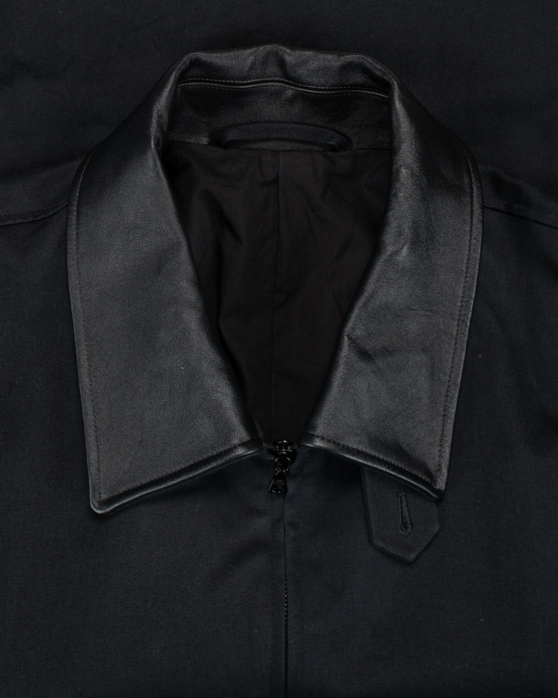 lost & found ssstein ssstein Sulfur Dyed Brushed Chino Zip Jacket Black
