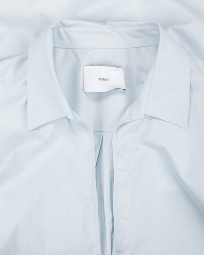 lost & found ssstein ssstein Suvin Cotton Oversized Skipper Shirt Off Blue
