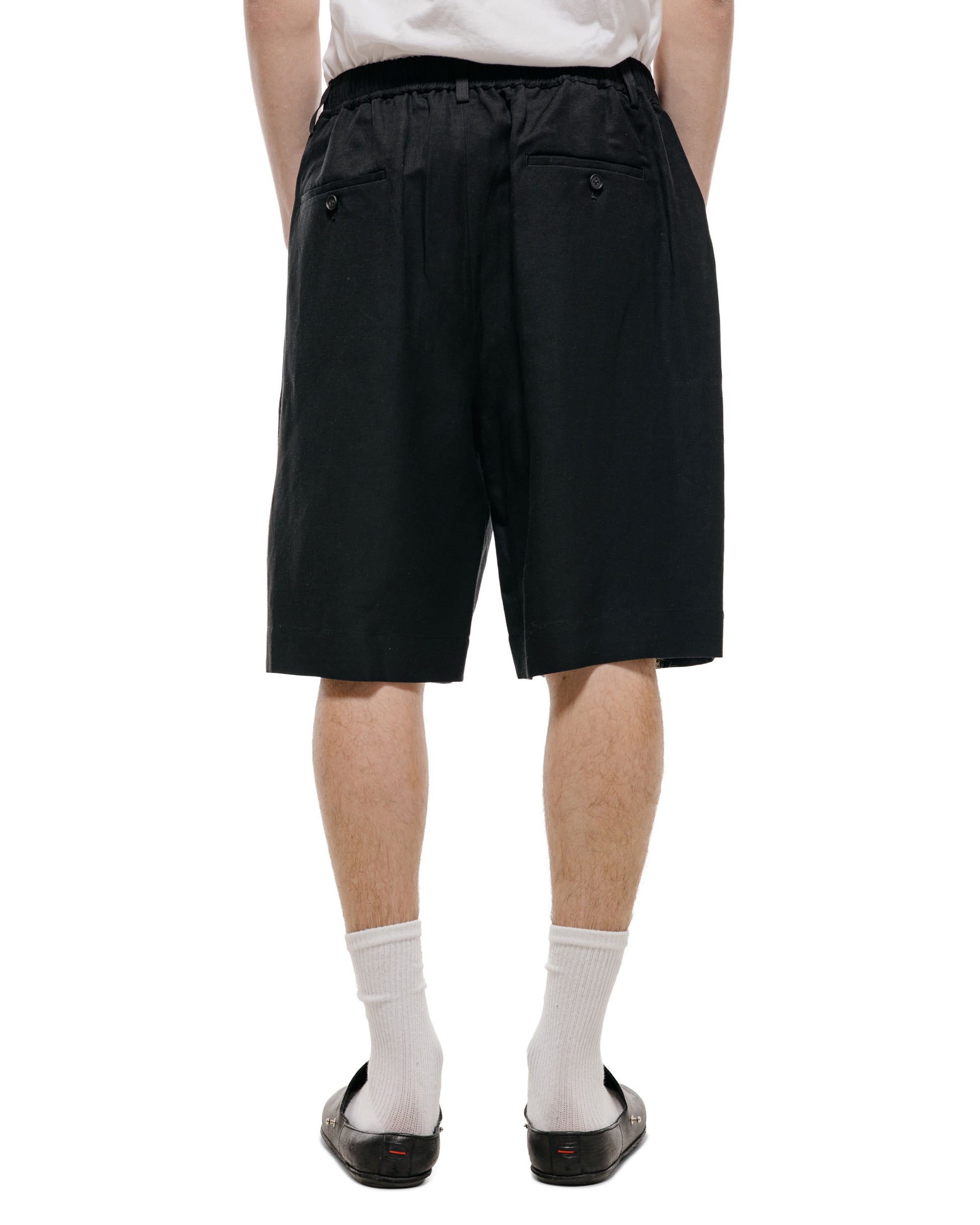 lost & found ssstein ssstein Vis/Li/Ra Twill Wide Easy Short Trousers Black