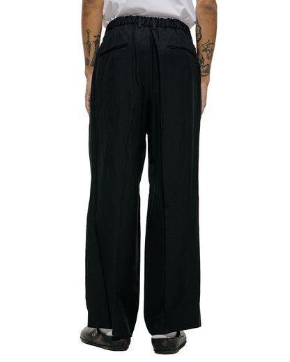 lost & found ssstein ssstein Viscose/Linen/Rayon Twill Easy Long Wide Trousers Black