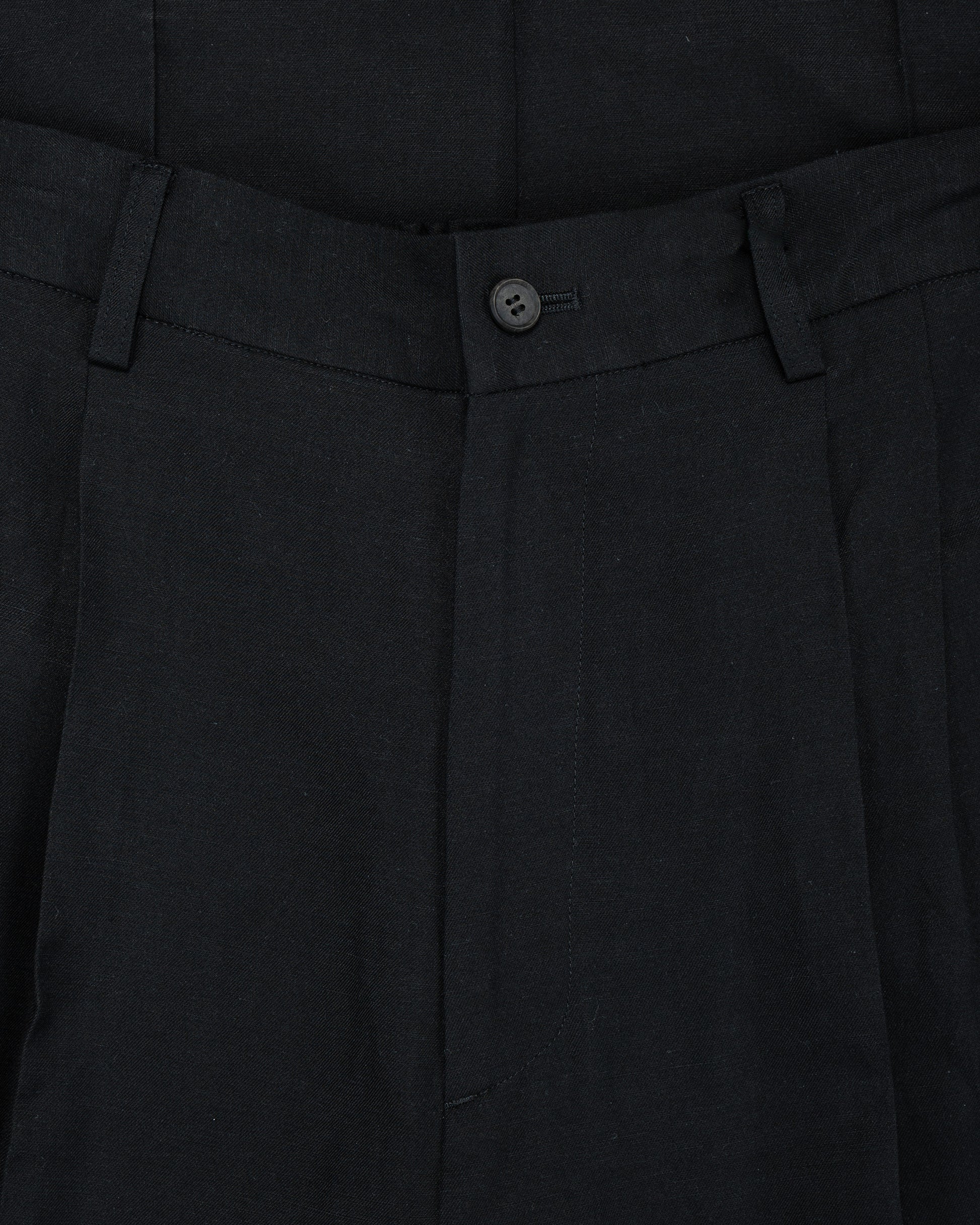lost & found ssstein ssstein Viscose/Linen/Rayon Twill Easy Long Wide Trousers Black