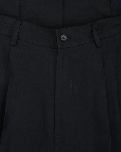 lost & found ssstein ssstein Viscose/Linen/Rayon Twill Easy Long Wide Trousers Black