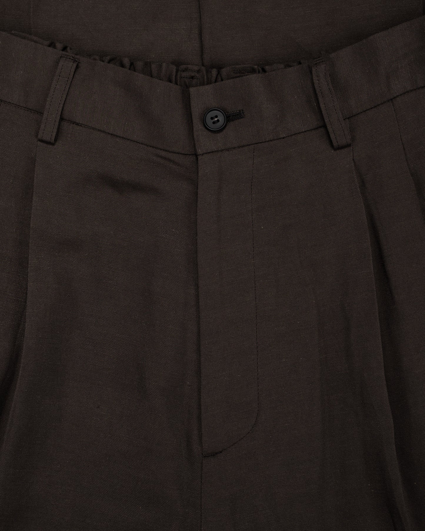 lost & found ssstein ssstein Viscose/Linen/Rayon Twill Easy Long Wide Trousers Khaki Brown