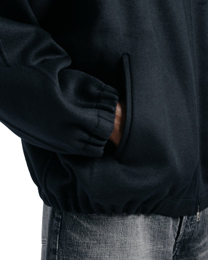 ssstein W/CA Double Face Cloth Zip Jacket Black
