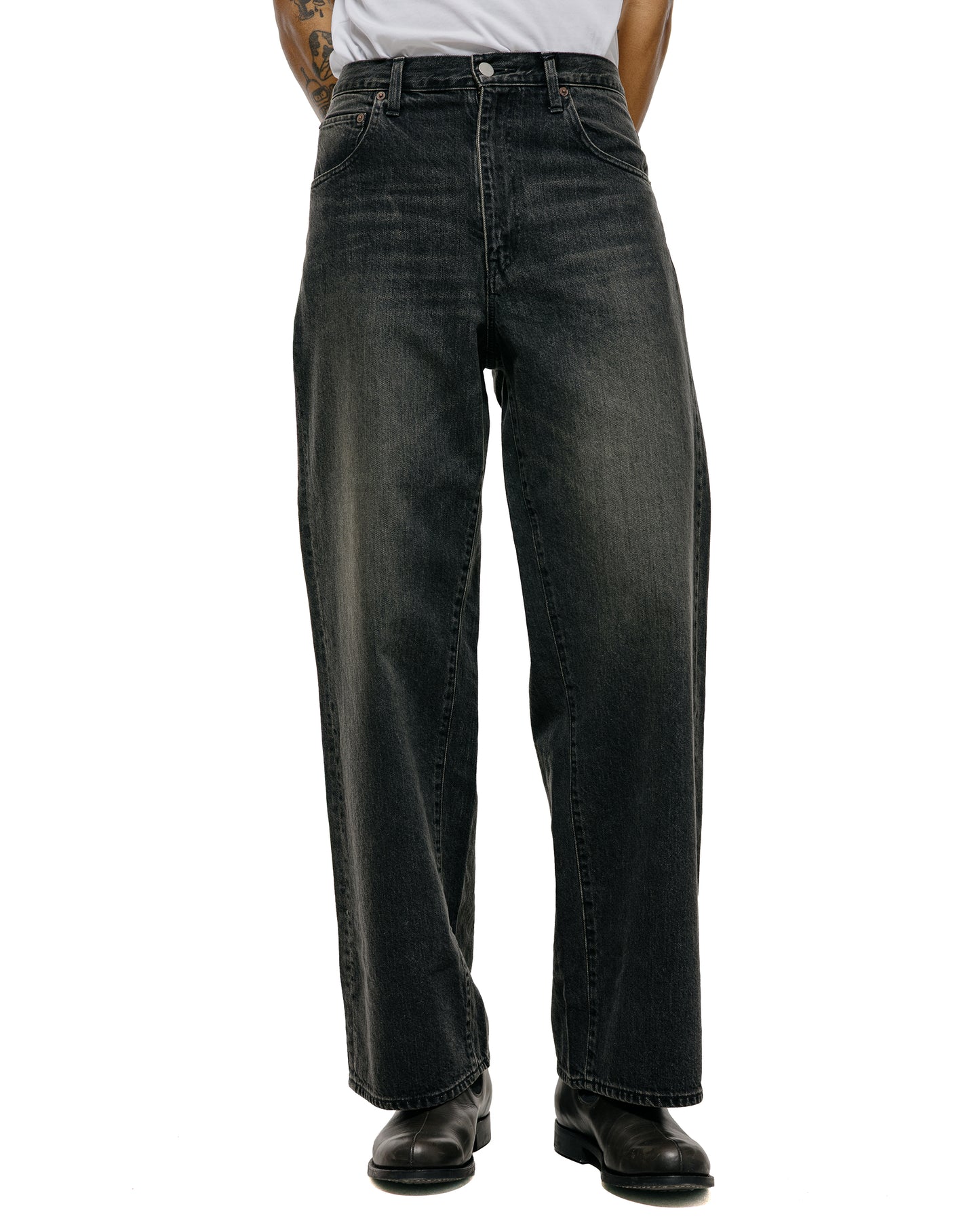 lost & found ssstein ssstein Wide Denim Jeans Black