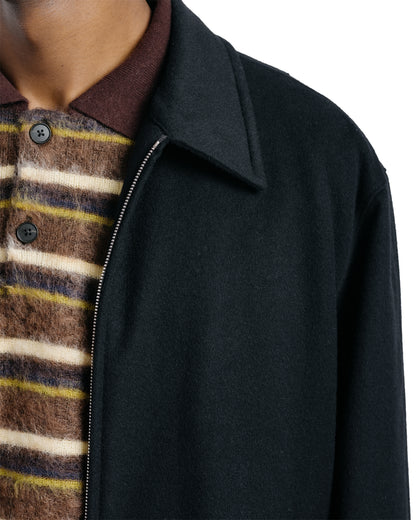 ssstein Wool Cashmere Zip Short Jacket Black