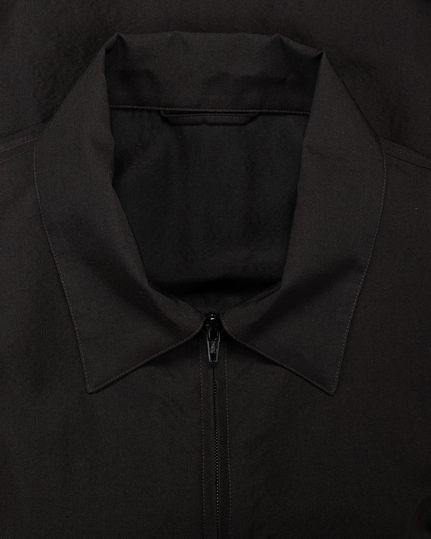 lost & found ssstein ssstein Wool Silk Collared Zip Jacket Dark Charcoal