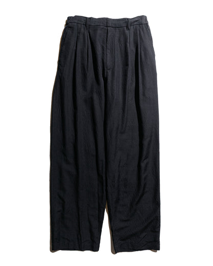 lost & found ssstein ssstein Wool/Silk Wide Easy Trousers Black