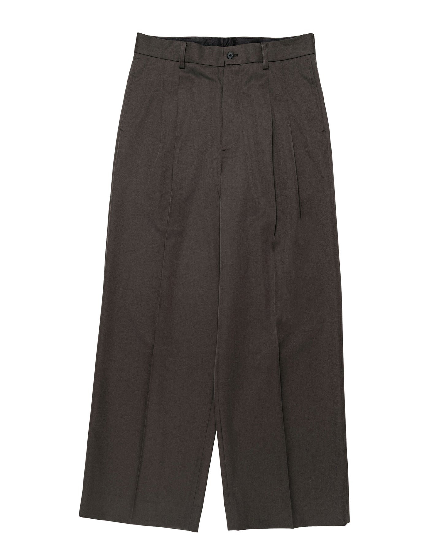 ssstein Long Wide Trousers Grey Khaki