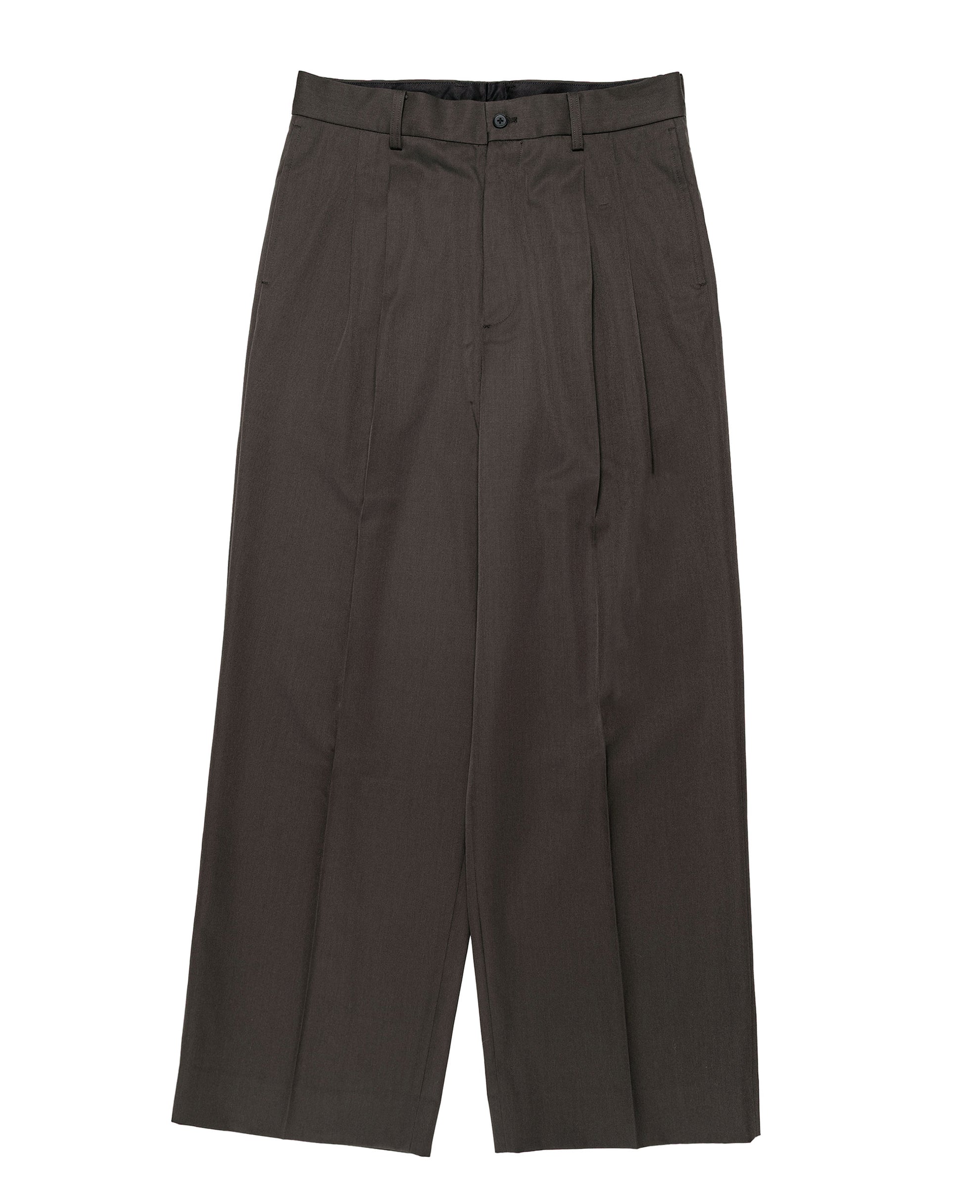 ssstein Long Wide Trousers Grey Khaki