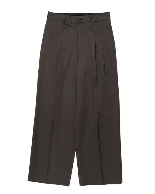 ssstein Long Wide Trousers Grey Khaki
