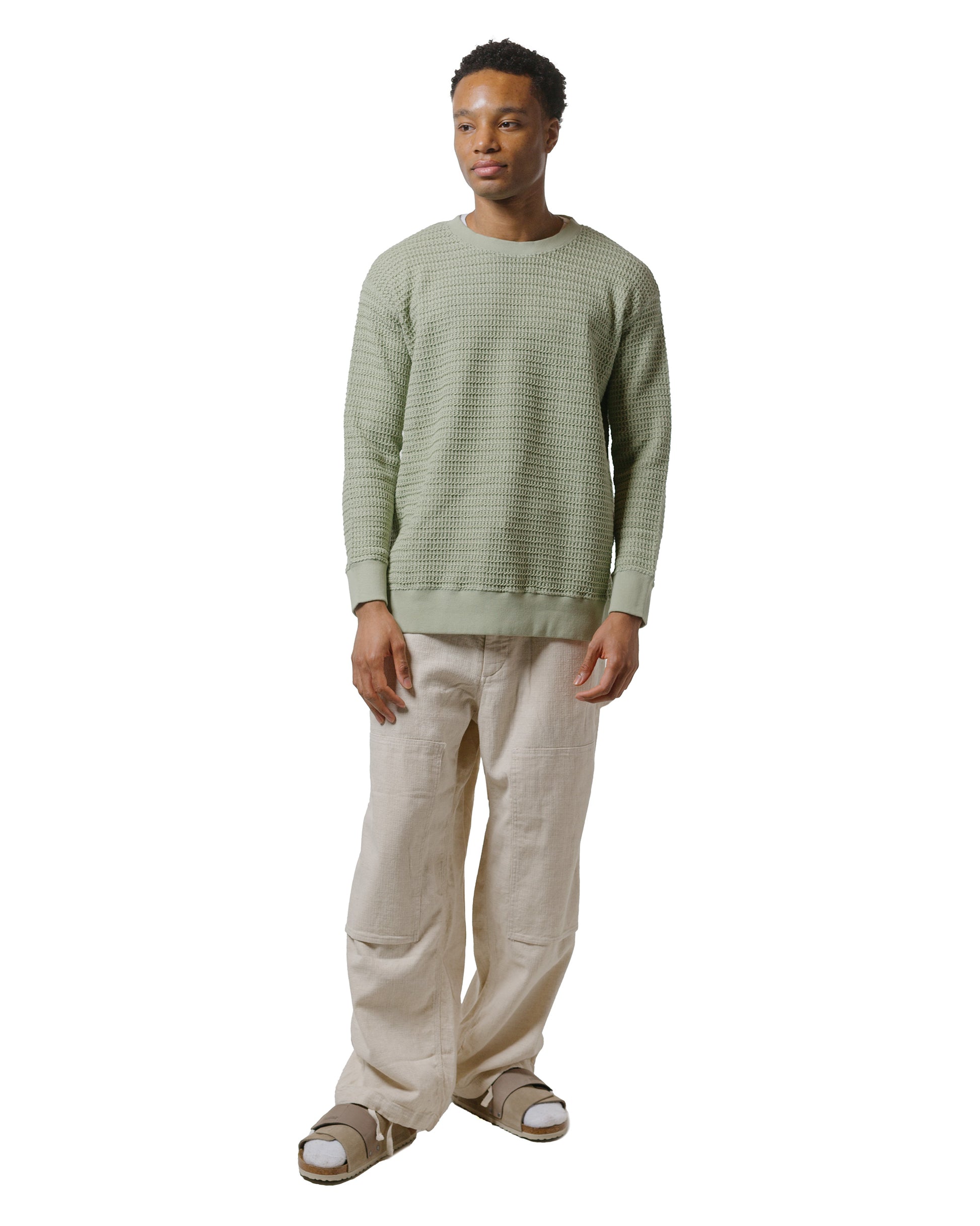 lost & found tss ts(s) Crew Neck Sweatshirt Cotton/Polyester Russell Knitting Jersey Pistachio