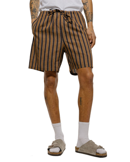 lost & found tss ts(s) Drawstring Shorts Bold Stripe Viscose/Polyester Cloth Brown