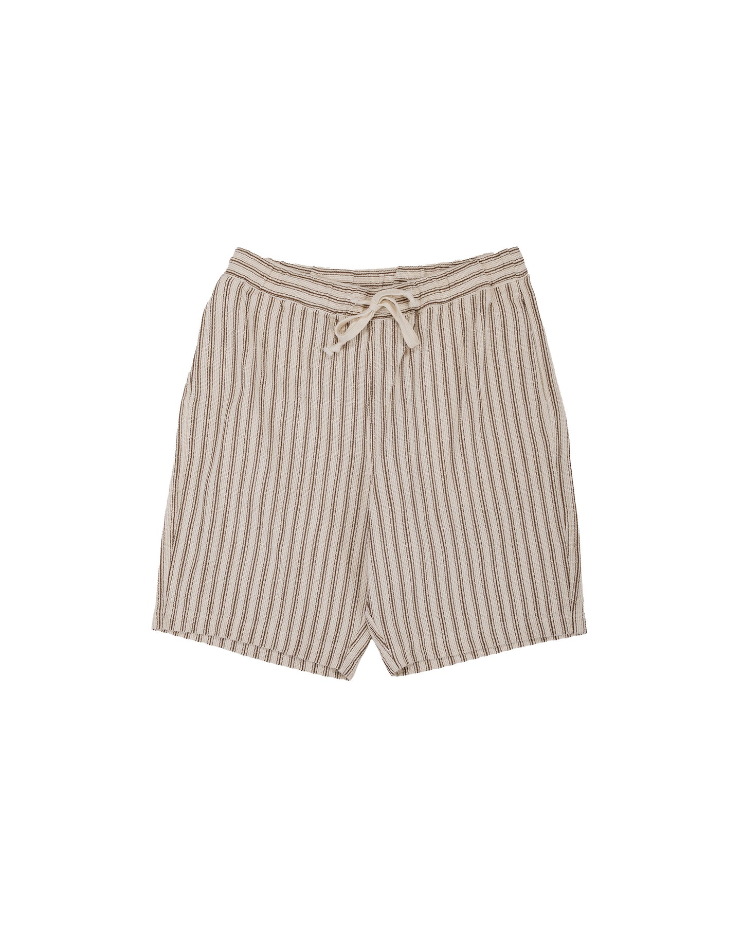lost & found tss ts(s) Easy Fit Shorts Rustic Stripe Cotton Mesh Cloth Brown