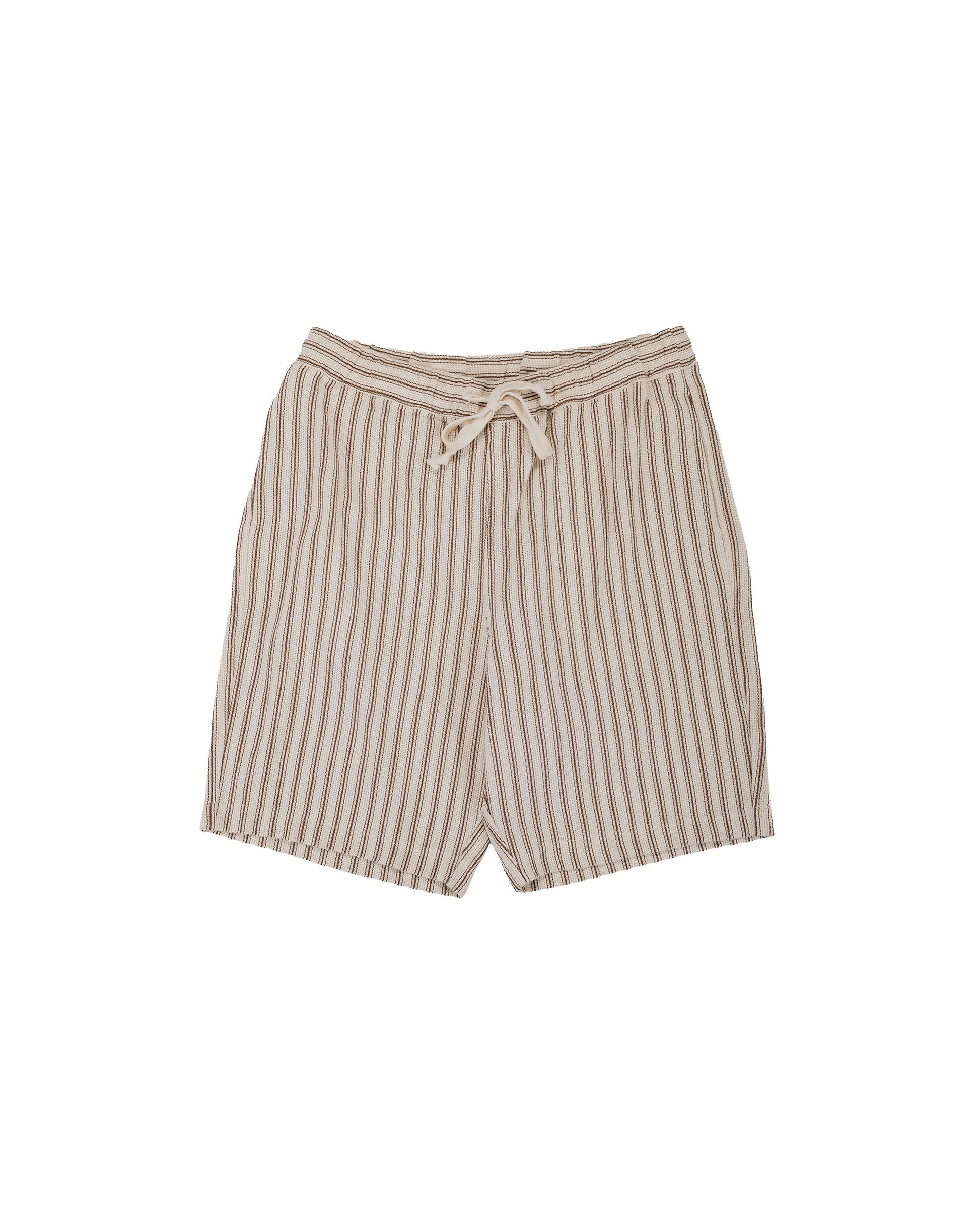 lost & found tss ts(s) Easy Fit Shorts Rustic Stripe Cotton Mesh Cloth Brown