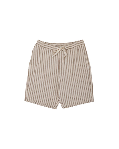 lost & found tss ts(s) Easy Fit Shorts Rustic Stripe Cotton Mesh Cloth Brown